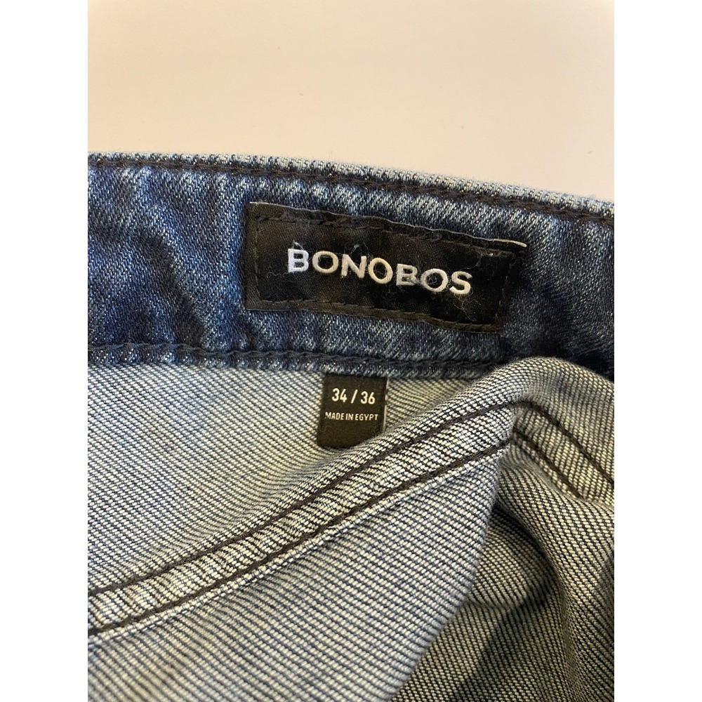 Bonobos Tailored Fit Jeans Mens 34x36 Denim Blue Cotton Stretch Medium Wash - Picture 4 of 9